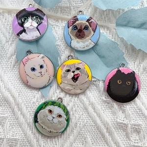 Jewelry Making Party - 10pcs cartoon animal cat enamel jewelry