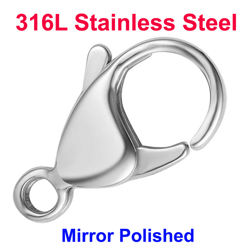 Jewelry Making Pins - 20/30/40 316L Stainless Steel Lobster Clasps