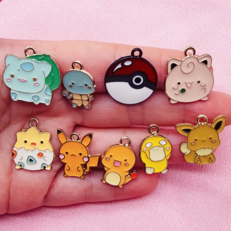 Jewelry Making Party - 10pcs Cartoon Drip Oil Jewelry Accessories