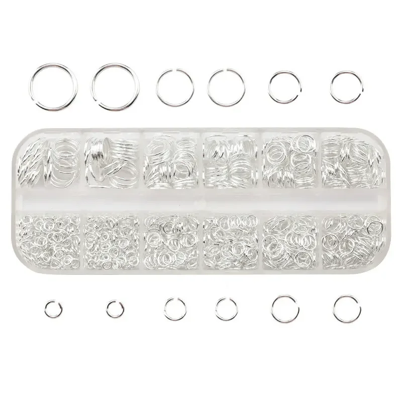 Jump Ring Assorted - 1050Pcs 0.7mm Plated Color Open Jump