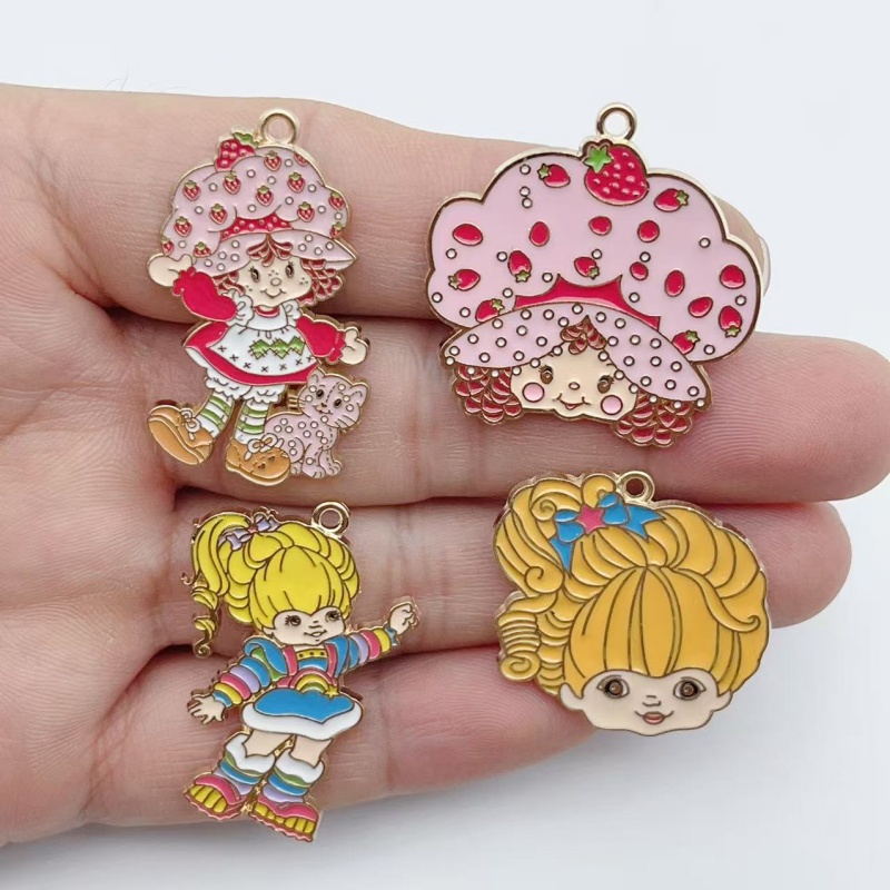 Jewelry Making Party - 10pcs Cute Little Girl Enamel Metal