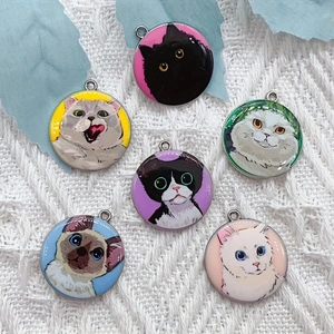 10pcs cartoon animal cat ename - đánh giá và giá Jewelry Making Party