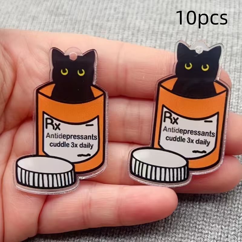 10pcs acrylic medicine cat pen - đánh giá và giá Jewelry Making Party