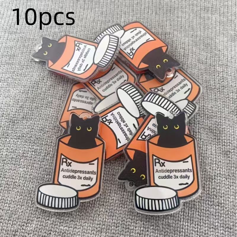 10pcs acrylic medicine cat pen - đánh giá và giá Jewelry Making Party