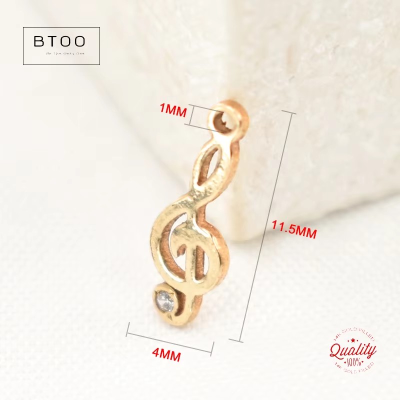 14K Gold Filled Musical Note C - đánh giá và giá Jewelry Making Notes