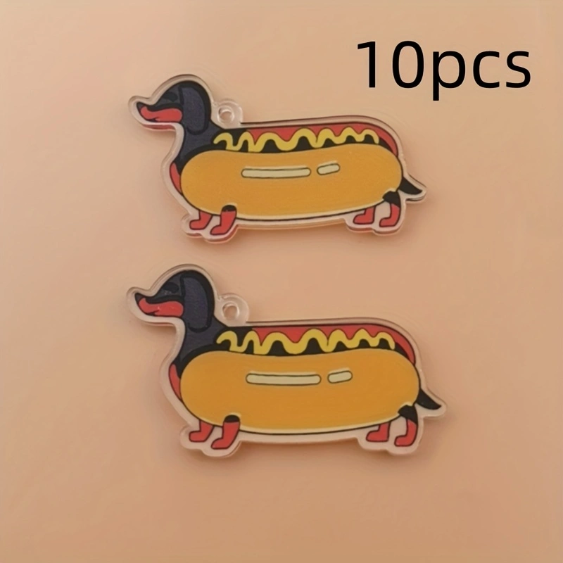 10pcs acrylic 2D new sausage d - đánh giá và giá Jewelry Making Party