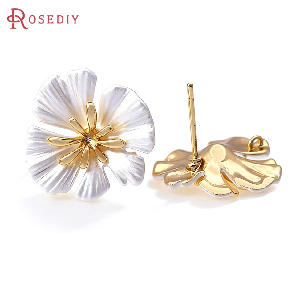 18K Gold Color Brass Flower St - đánh giá và giá Jewelry Making Pins