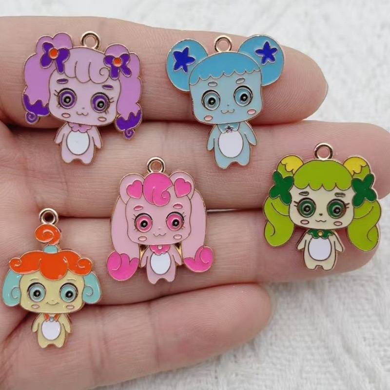 10pcs Cartoon Cute Drip Oil Al - đánh giá và giá Jewelry Making Party