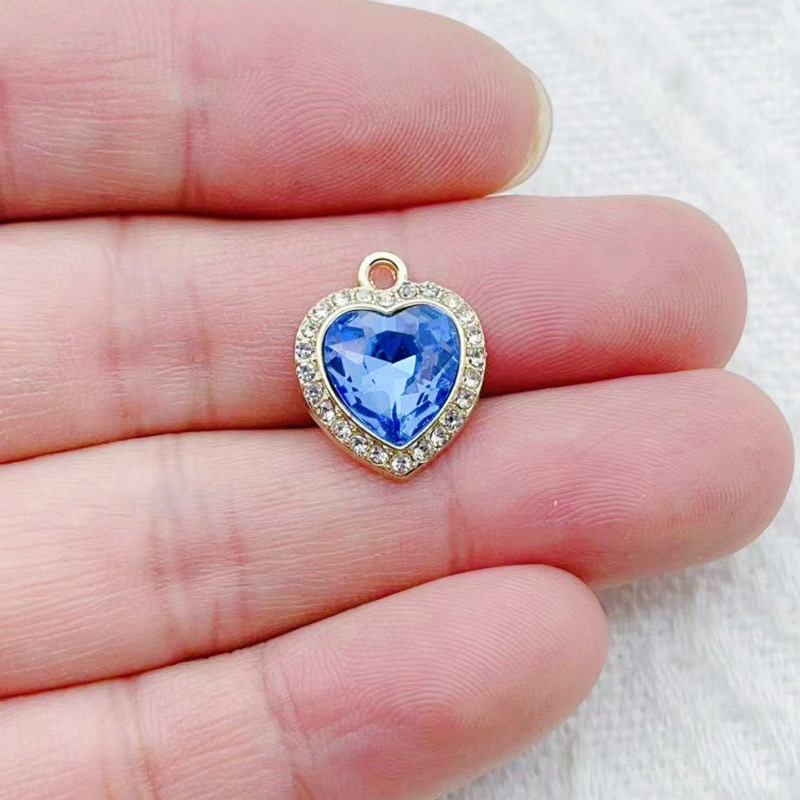 10pcs heart-shaped inlaid colo - đánh giá và giá Jewelry Making Party