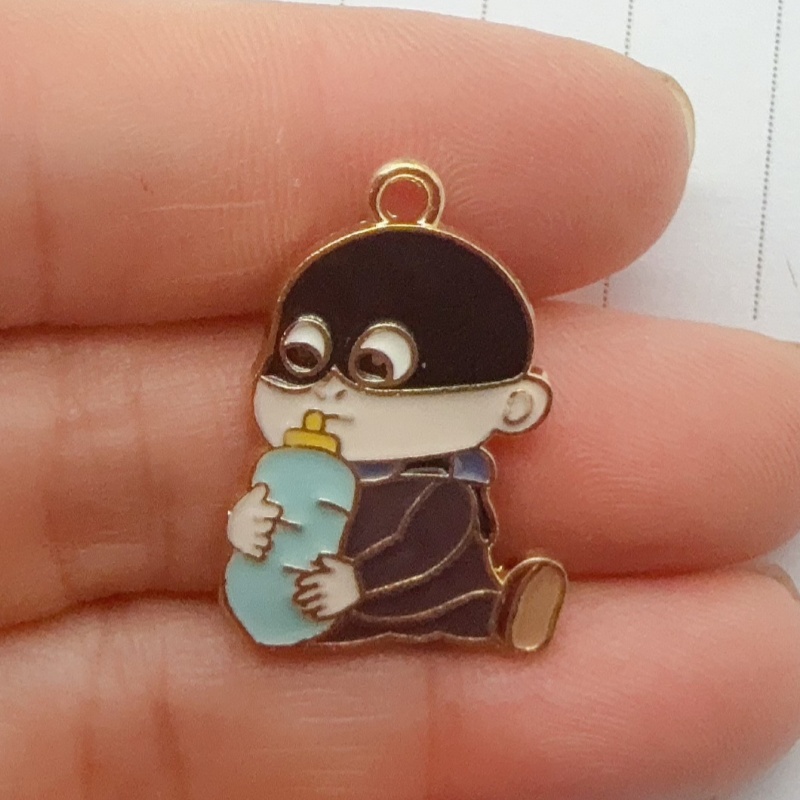 10pcs alloy drip oil cartoon p - đánh giá và giá Jewelry Making Party