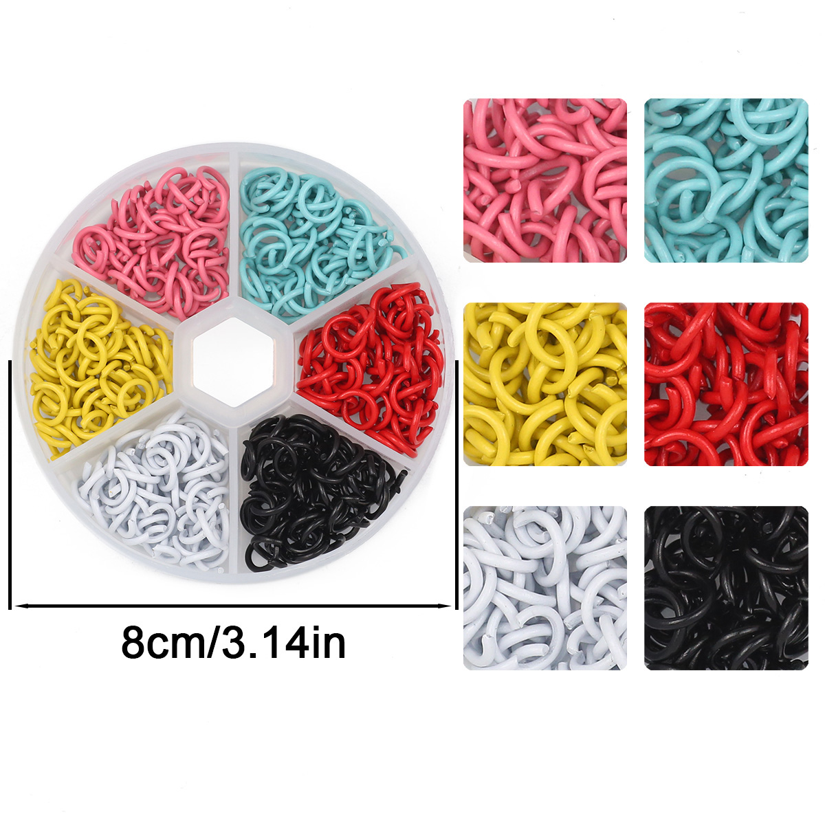 87g Colorful Mixed Colors Zinc - đánh giá và giá Jump Ring Assorted