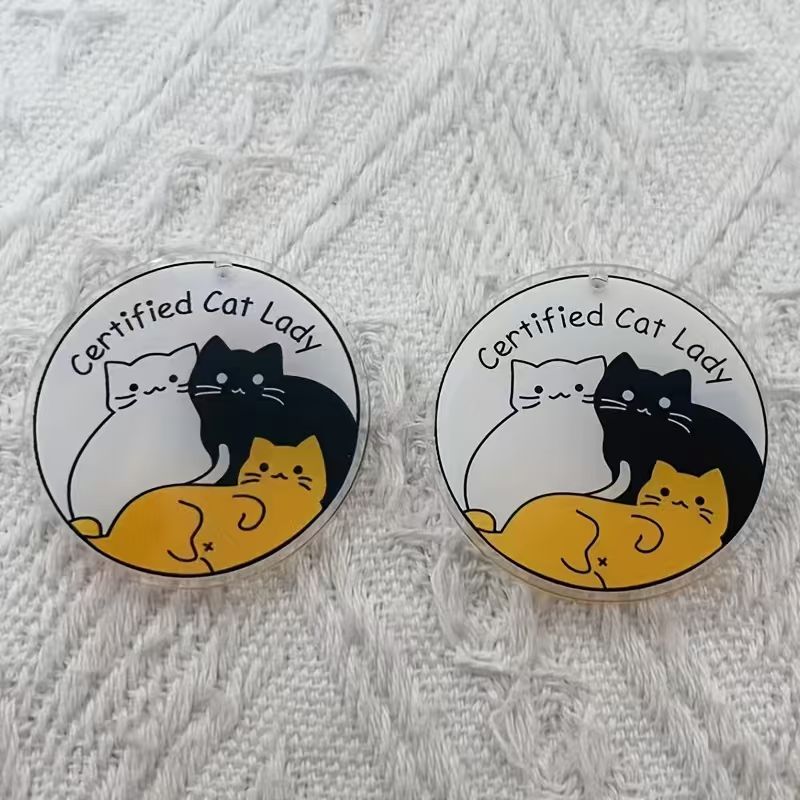 10pcs acrylic cute cat pendant - đánh giá và giá Jewelry Making Party