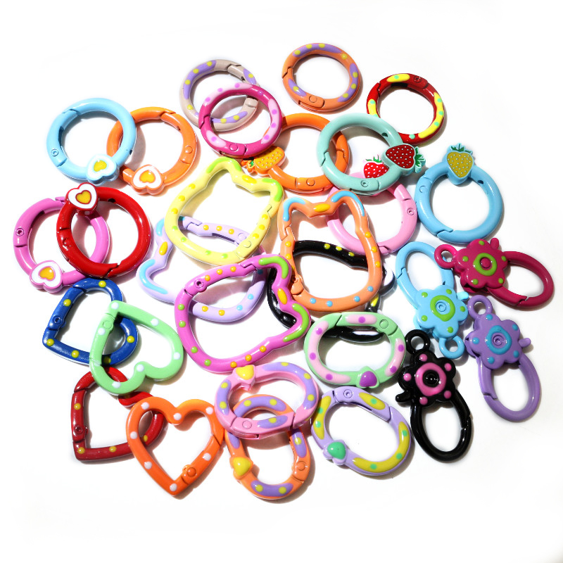 10pcs Random Colors Mix Heart  - đánh giá và giá Jump Ring Assorted
