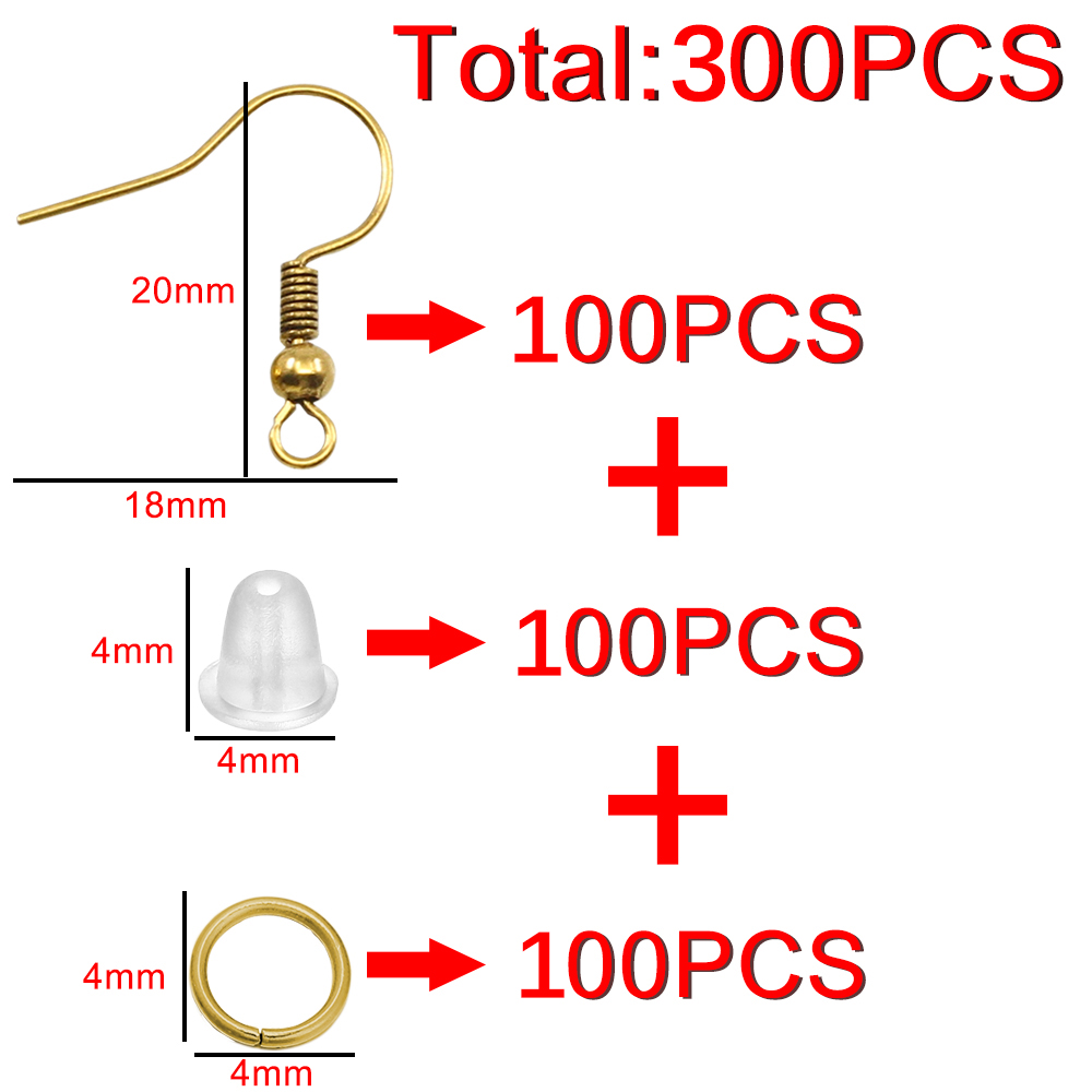 100/300 Cái/lốc Không Gây Dị Ứ - đánh giá và giá Jump Ring Assorted