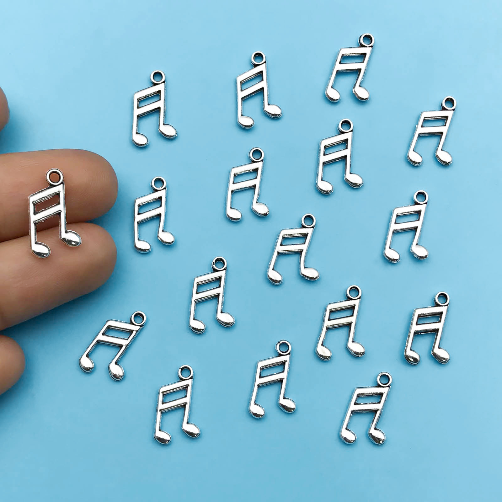 10/20Pcs Antique Silvery Music - đánh giá và giá Jewelry Making Notes