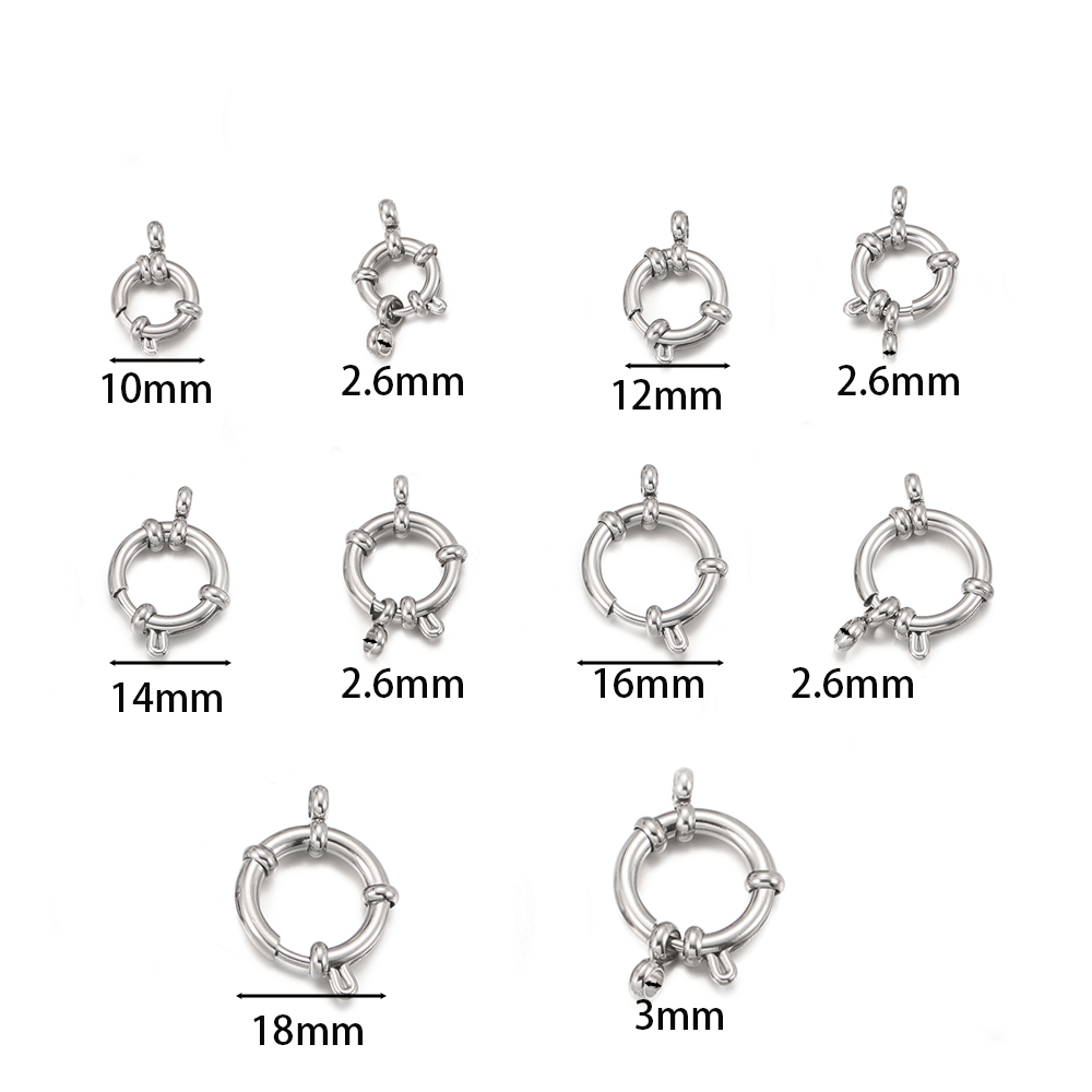 2pcs Stainless Steel Round Spr - đánh giá và giá Jewelry Making Pins