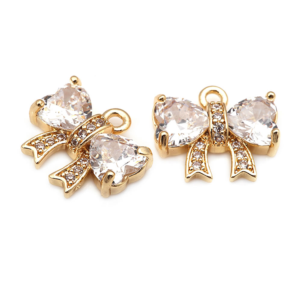 18K Gold Color Brass Zircon Bo - đánh giá và giá Jewelry Making Knots