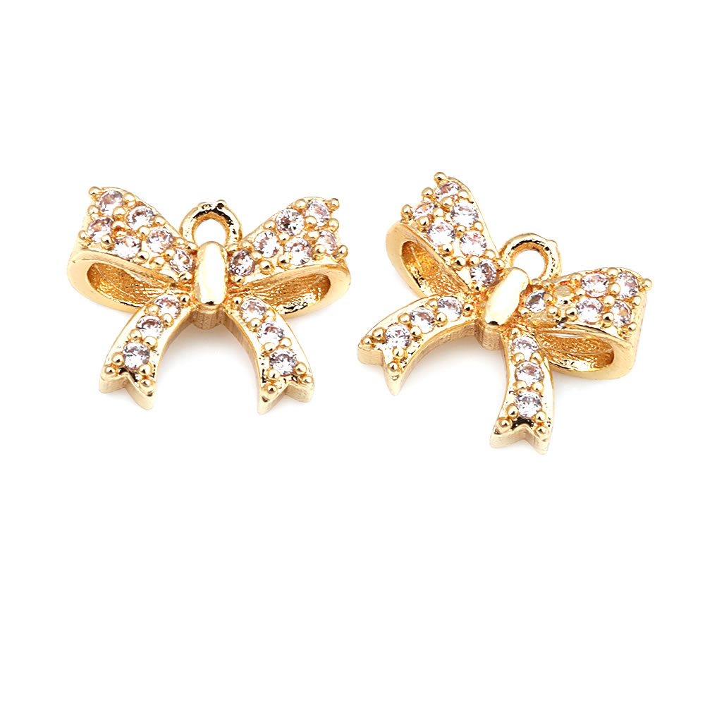 18K Gold Color Brass and Zirco - đánh giá và giá Jewelry Making Knots