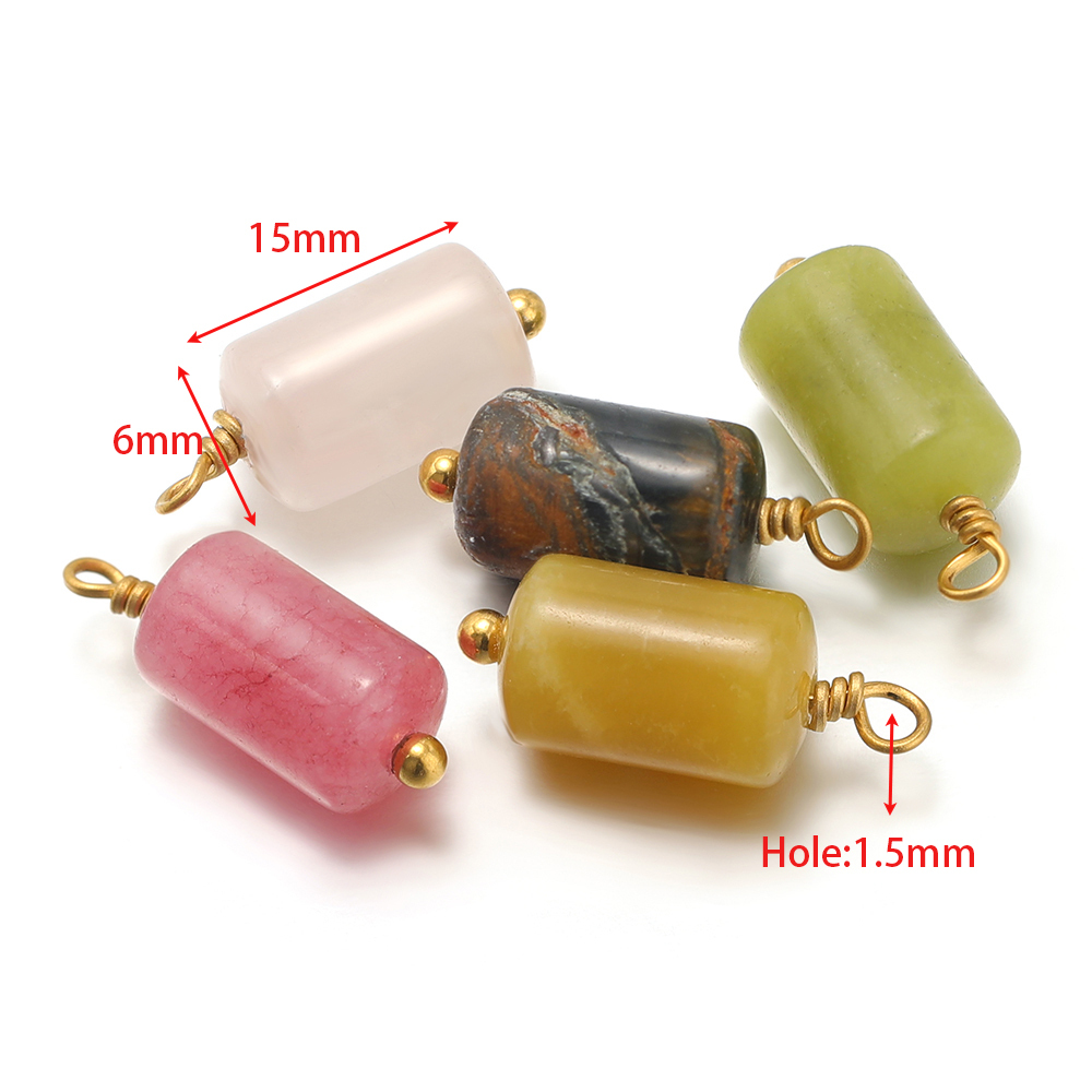 10pcs Stainless Steel Natural  - đánh giá và giá Jewelry Making With Stones