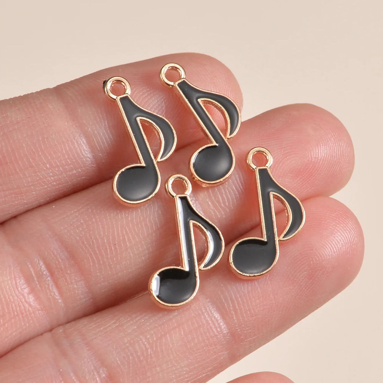 50pcs 12x20mm Cute Enamel Musi - đánh giá và giá Jewelry Making Notes