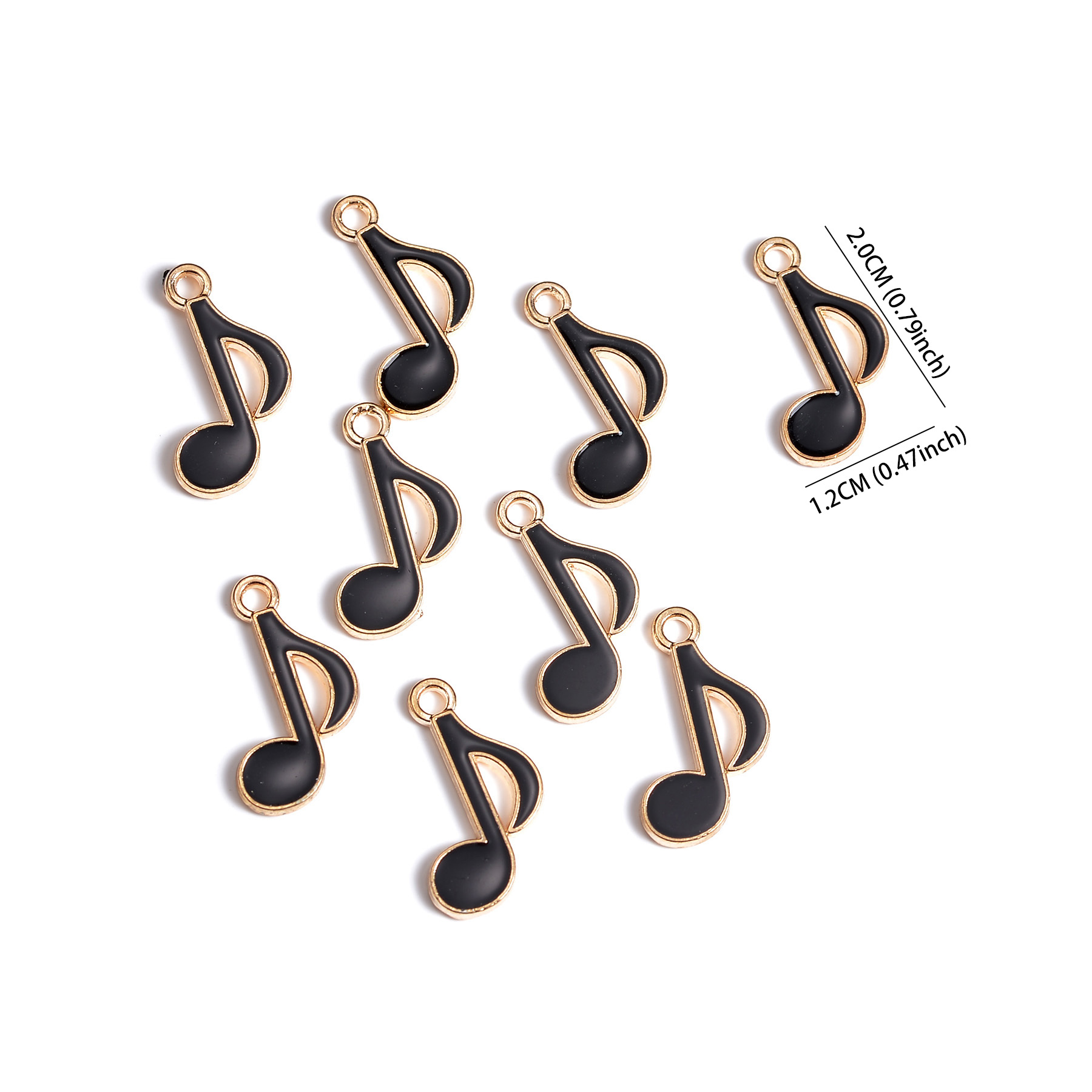 50pcs 12x20mm Cute Enamel Musi - đánh giá và giá Jewelry Making Notes