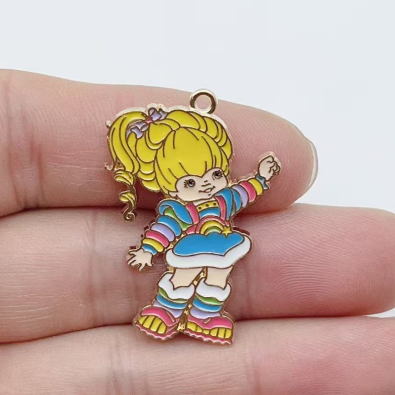 10pcs Cute Little Girl Enamel  - đánh giá và giá Jewelry Making Party