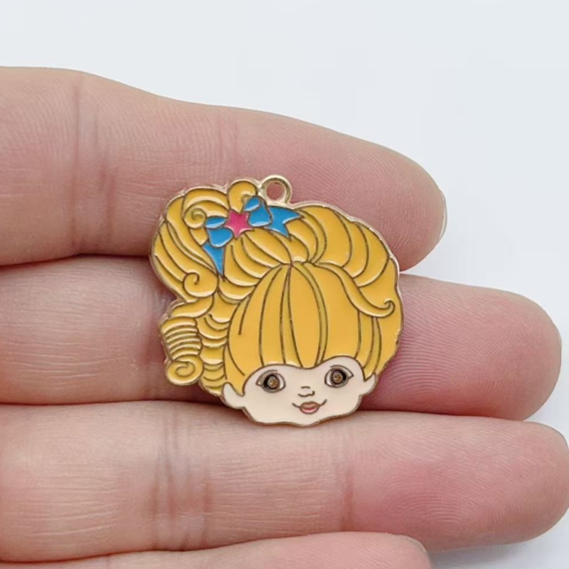 10pcs Cute Little Girl Enamel  - đánh giá và giá Jewelry Making Party