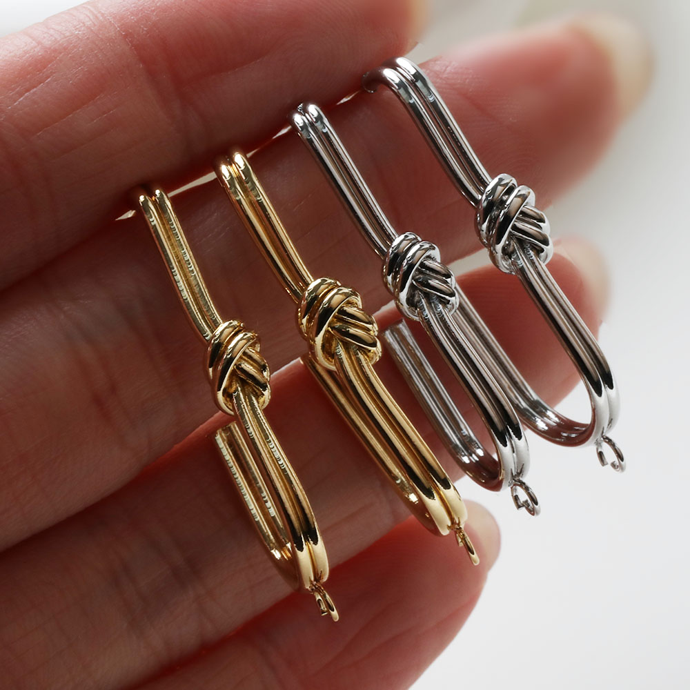 2PCS Dainty U-shaped Knotted E - đánh giá và giá Jewelry Making Knots